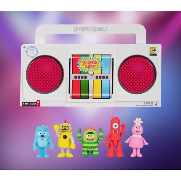 Jazwares Other - SDCC 2025 Exclusive Jazwares Yo Gabba Gabba Boombox w/Sound 5-Figure Set LE 500